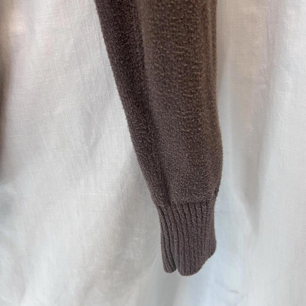 Vintage Izod Lacoste Brown Women’s  Sweater Button V Neck Size 40 (XS) - Picture 5 of 7